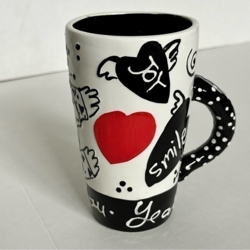 Joanne Delomba For Lotus With Love coffee mug tall Hope Love Joy